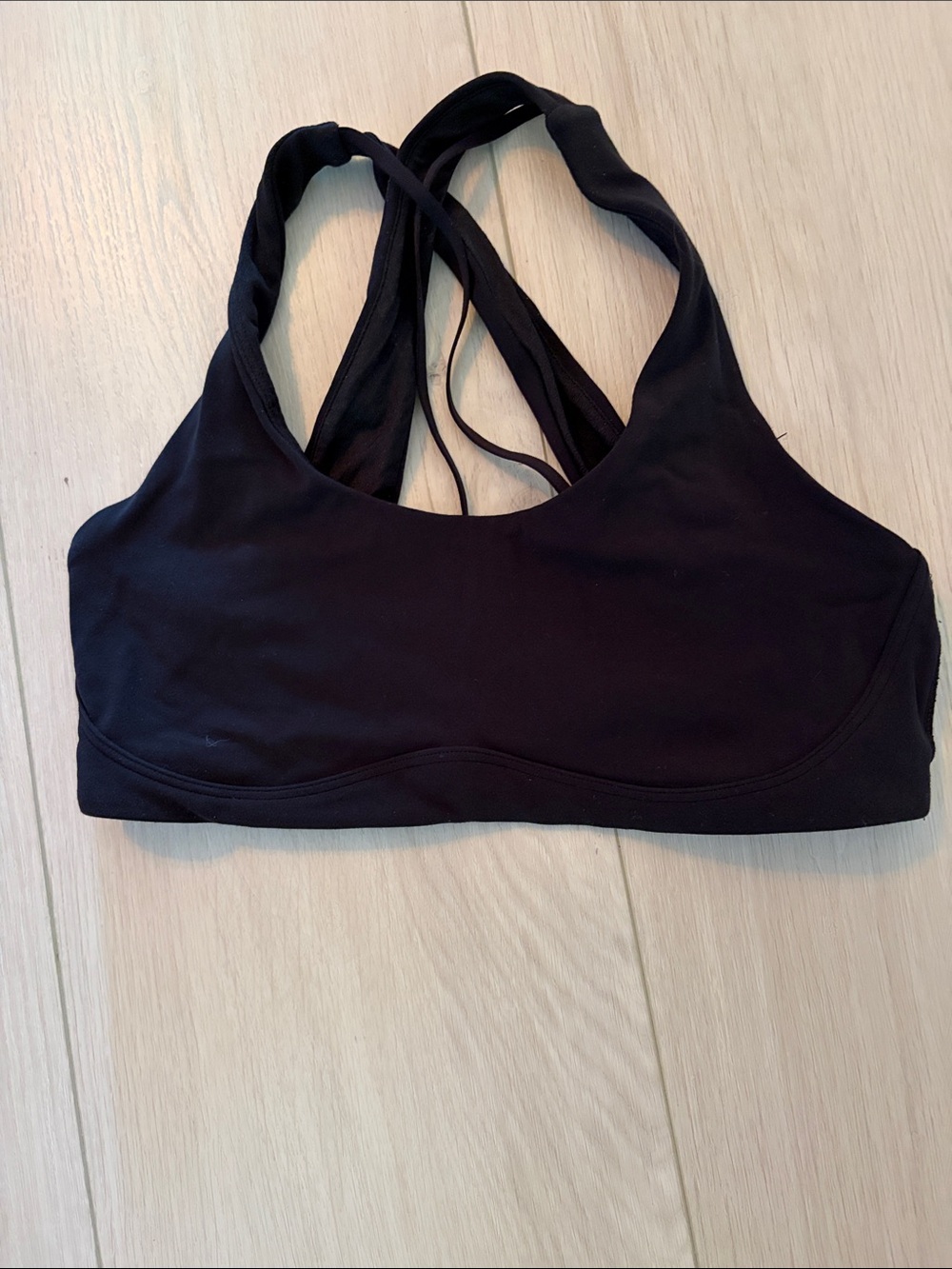 Lululemon Black Sports Bra With Strappy Back